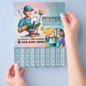 House cleaning Maid Service Flyer Tear Off Strips (Hand)