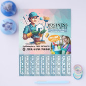 House cleaning Maid Service Flyer Tear Off Strips (Enkel)