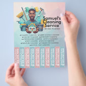 House cleaning Maid Service Flyer Tear Off Strips (Hand)