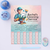 House cleaning Maid Service Flyer Tear Off Strips (Enkel)