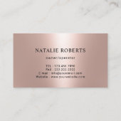 House Cleaning Maid Service Modern Roos Gold Visitekaartje (Achterkant)