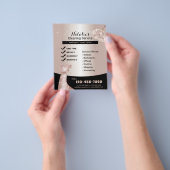 House Cleaning Modern Roos Gold Maid Service Flyer (Hand)