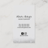 House Cleaning Modern Silver Maid Duster Visitekaartje (Achterkant)