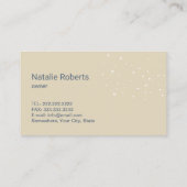 House Cleaning Service  Blue Floral Ivory Visitekaartje (Achterkant)