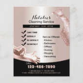 House Cleaning Service Professional Roos Gold Flyer (Voorkant)