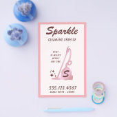 House Cleaning Service Roos Gold Vacuum Cleaner Flyer (Enkel)