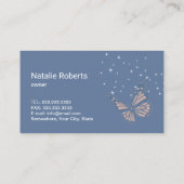 House Cleaning Service Silver Spray  Floral Visitekaartje (Achterkant)