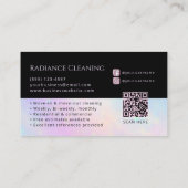 House Cleaning Service Supplies Modern QR Code Visitekaartje (Achterkant)