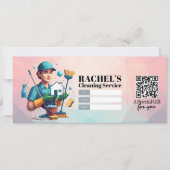 House Cleaning Services Gift Certificate Voucher Kaart (Voorkant)