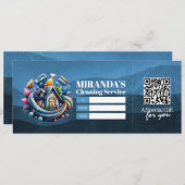 House Cleaning Services Gift Certificate Voucher Kaart (Voorkant / Achterkant)