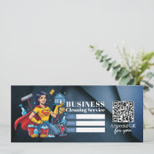 House Cleaning Services Gift Certificate Voucher Kaart (Staand voorkant)