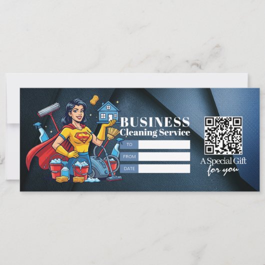 House Cleaning Services Gift Certificate Voucher Kaart (Voorkant)