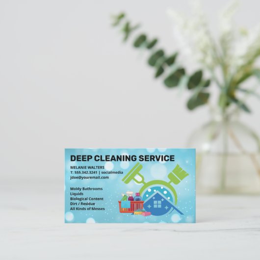 House Cleaning Services | Maid Cleaners Visitekaartje (Staand voorkant)