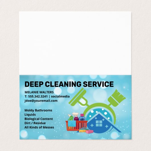 House Cleaning Services | Maid Cleaners Visitekaartjes (Buitenkant ongevouwen)