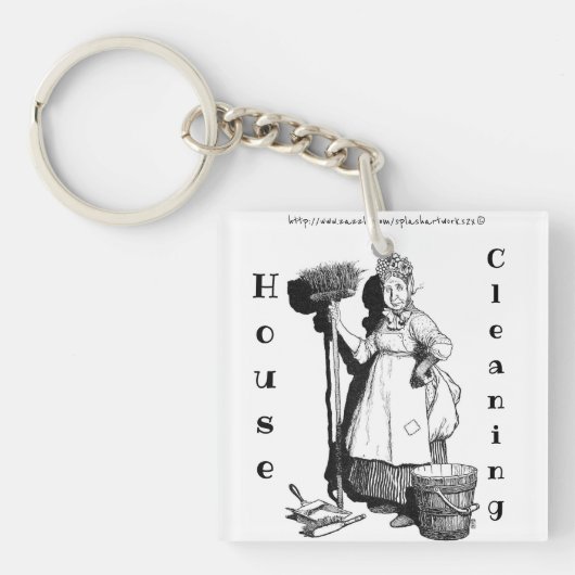 "House Cleaning" Sleutelhanger (voorkant)