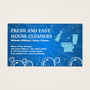 House Cleaning Toilet Bowl Visitekaartje