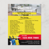 House Cleaning Window Cleaning Maid Service Gold Flyer (Voorkant)