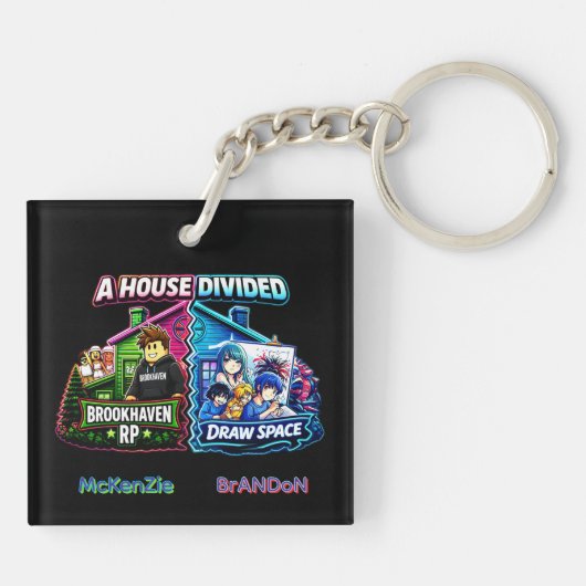 House Divided Brookhaven RP vs Draw Space Sleutelhanger (Achterkant)