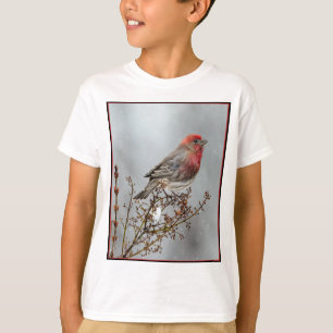 House Finch in Snow - Originele foto T-shirt