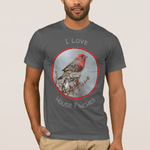 House Finch in Snow - Originele foto T-shirt