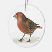 House Finch Keramisch Ornament (Links)