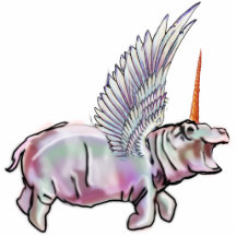 House HIppocorn Ornament Hanging Hippo Unicorn Peg