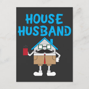 House Husband Gift Dad Father Funny Cleaner Joke Briefkaart