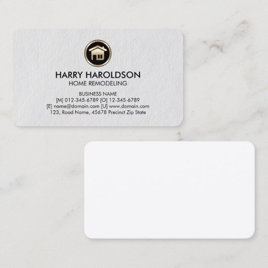 House Icon Premium Home Remodeling Visitekaartje (Voorkant / Achterkant)