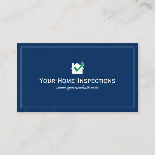 House Inspection Plain Navy Blue Visitekaartje