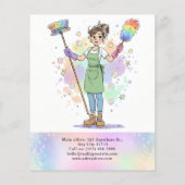 House Keeping Maid Cleaning Service Glitter Flyer (Achterkant)