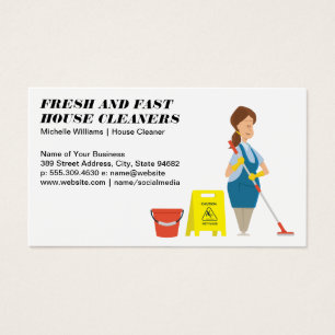 House Keeping Maid Mopping and Cleaning Visitekaartje