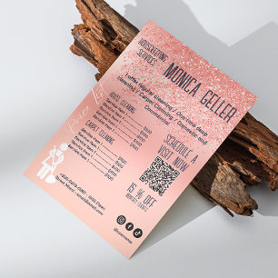 House Keeping Maid Prijs Roos Gold Blush QR Code Kaart