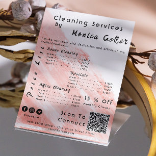 House Keeping Maid Prijs Roos Gold Blush QR Code Kaart