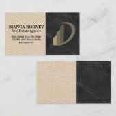 House Keys | Marmer | Leder Visitekaartje (Voorkant / Achterkant)