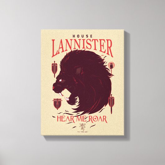 House Lannister - Hear me Roar Canvas Afdruk (Voorkant)