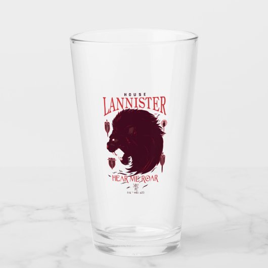 House Lannister - Hear Me Roar Glas (Voorkant)