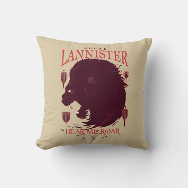 House Lannister - Hear me Roar Kussen (Voorkant)