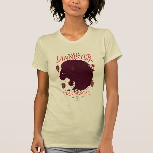 House Lannister - Hear me Roar T-shirt (Voorkant)