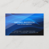 House Logo | Abstracte blauwe achtergrond Visitekaartje (Achterkant)