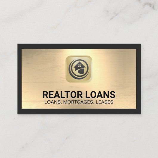 House Logo | Metalen achtergrond Visitekaartje (Voorkant)