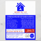 House Logo, Plumber, Plumbing Adverteren Flyer (Voorkant)