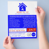 House Logo, Plumber, Plumbing Adverteren Flyer (Hand)