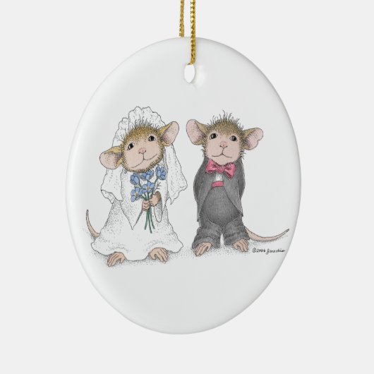 House-Mouse Design®-Personalized Wedding Ornament (Rechts)