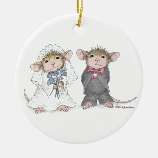 House-Mouse Design®-Personalized Wedding Ornament (Voorkant)