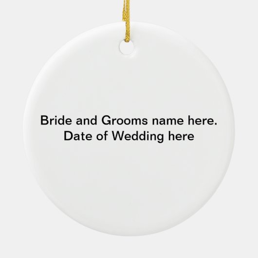 House-Mouse Design®-Personalized Wedding Ornament (Achterkant)