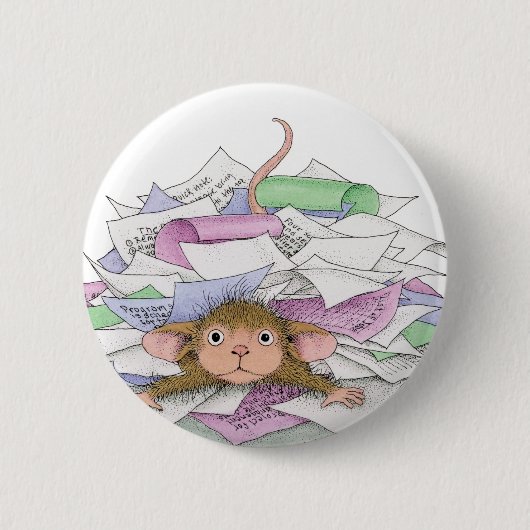 House-Mouse Design® - Pins Ronde Button 5,7 Cm (Voorkant)