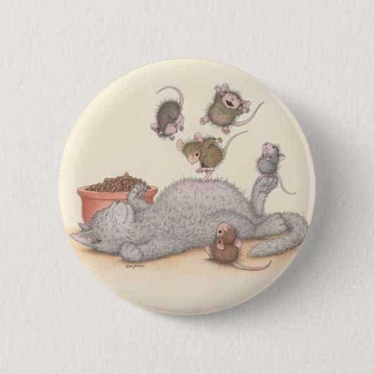 House-Mouse Design® - Pins Ronde Button 5,7 Cm (Voorkant)