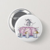 House-Mouse Design® - Pins Ronde Button 5,7 Cm (Voorkant /achterkant)