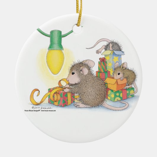 House-Mouse Design® - siervoorwerpen Keramisch Ornament (Voorkant)