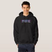 House Music All Night Long Optical Illusion Glitc Hoodie (Voorkant volledig)